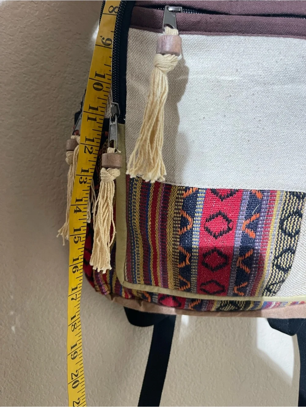 Himalayan Hemp Multicolor Woven Backpack